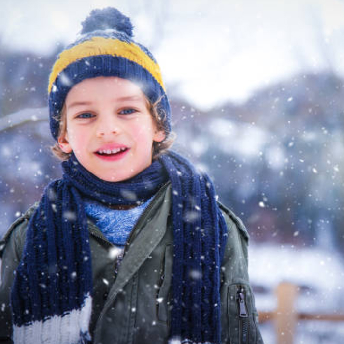 Boy Enjoying Winter